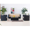 Garden PE rattan furniture aluminum frame pool rattan sofa